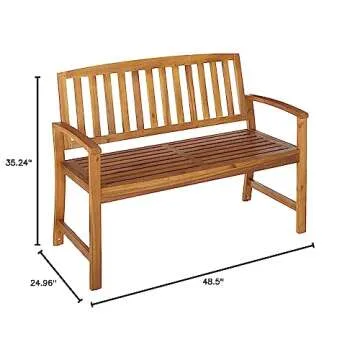 Christopher Knight Home Loja Acacia Bench, Teak Finish