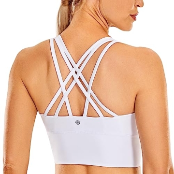 CRZ YOGA Strappy Longline Sports Bra for Women