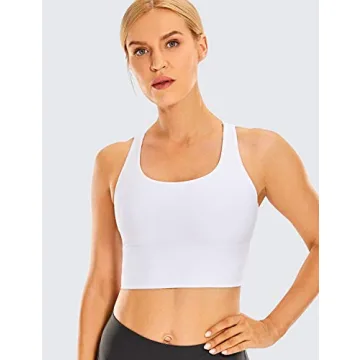 CRZ YOGA Strappy Longline Sports Bra for Women