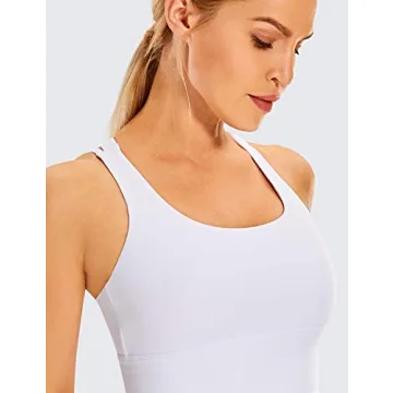 CRZ YOGA Strappy Longline Sports Bra for Women