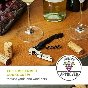 TrueTap Double Hinged Waiters Corkscrew for Stylish Wine Opening