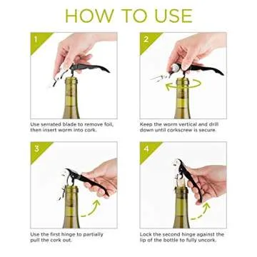 TrueTap Double Hinged Waiters Corkscrew for Stylish Wine Opening