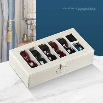 YAPISHI Sunglass Organizer - Elegant Eyewear Storage Box