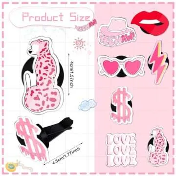 Tallew Preppy Car Accessories Air Vent Clips – 8 Cute Decorative Clips for Car Decor