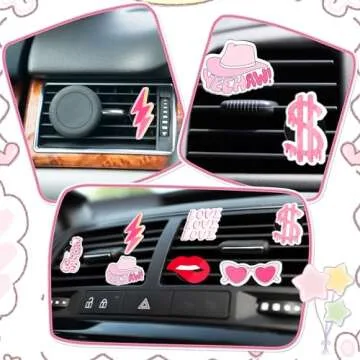 Tallew 8 Pcs Preppy Car Vent Clips Cute Air Decor