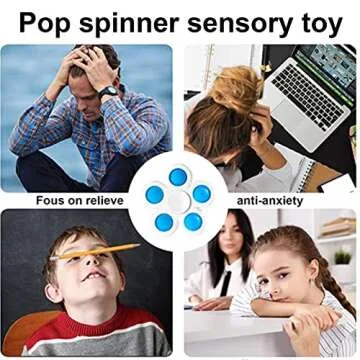 GOHEYI Fidget Spinners 6 Pack - Fun Sensory Toys for Kids