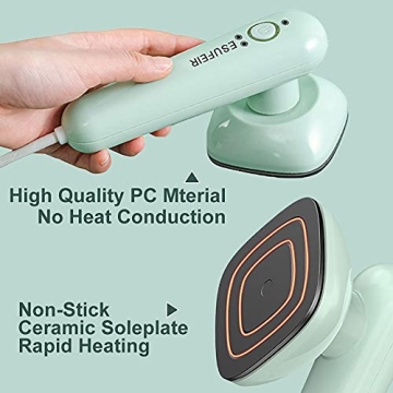 ESUFEIR Mini Iron for Travel & Home Use, 32W Portable Iron