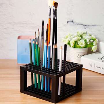Foraineam 4-Pack 96 Holes Pencil Holder - Desk Organizer Ideas