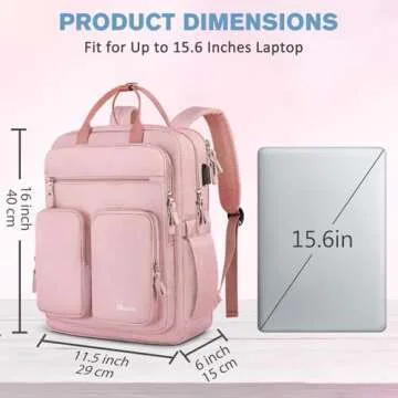 Mancro Travel Backpack for Women with USB Charging Port