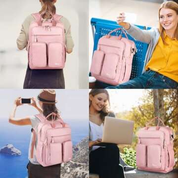 Mancro Travel Backpack for Women with USB Charging Port