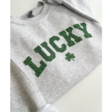 Comfortable St. Patrick's Day Glitter Sweatshirt for All