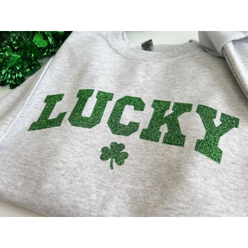 Comfortable St. Patrick's Day Glitter Sweatshirt for All