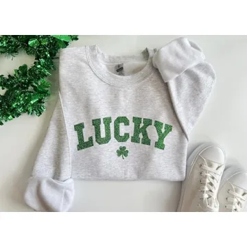 Comfortable St. Patrick's Day Glitter Sweatshirt for All