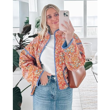 Stylish Omoone Women's Cropped Quilted Jacket for All Occasions