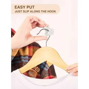 Smartor Clothes Hanger Connector Hooks 60 Pack, Closet Storage and Organization as Hangers Space Sav...