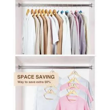 Smartor Clothes Hanger Connector Hooks 60 Pack, Closet Storage and Organization as Hangers Space Saving, Hanger Add on Hook as Closet Organizer, Stacking Hangers, Cascading Space Saver, White