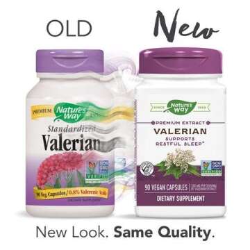 Nature's Way Valerian Premium Extract - 220 mg of valerian extract per 2-capsule Serving - Supports ...