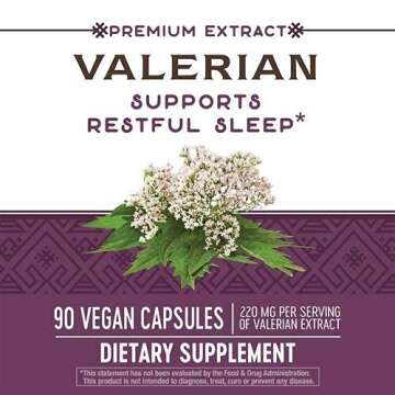 Nature's Way Valerian Premium Extract - 220 mg of valerian extract per 2-capsule Serving - Supports Restful Sleep* - Non-GMO Project Verified - Herbal Supplements - Gluten Free - 90 Capsules (2 Pack)