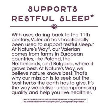 Nature's Way Valerian Premium Extract - 220 mg of valerian extract per 2-capsule Serving - Supports Restful Sleep* - Non-GMO Project Verified - Herbal Supplements - Gluten Free - 90 Capsules (2 Pack)