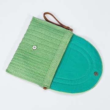 HINGTAT Straw Shoulder Bag Handmade for Summer Style