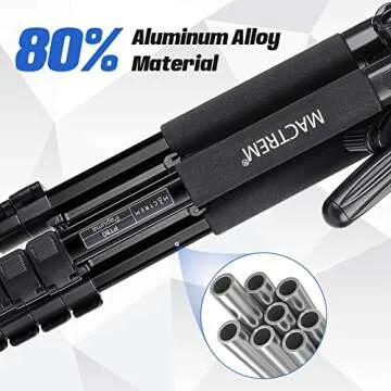 MACTREM 55" Travel Tripod for DSLR & SLR Cameras