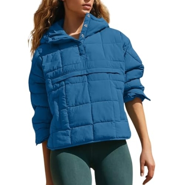 UOFOCO Women's Packable Puffer Jacket - Lightweight Winter & Summer Hooded Coat