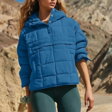 UOFOCO Women's Lightweight Packable Puffer Jacket with Hood