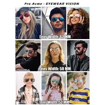 Pro Acme Polarized Aviator Sunglasses for Men and Women 100% UV Protection, 58mm (Gold Frame/Pink Mi...