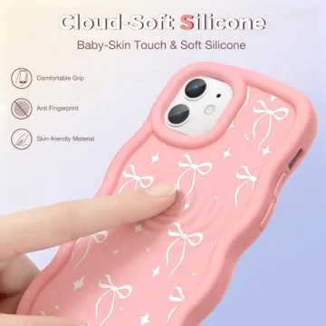 CASBST iPhone 11 Phone Case for Women Girls – Aesthetic Wavy Design & Soft Silicone