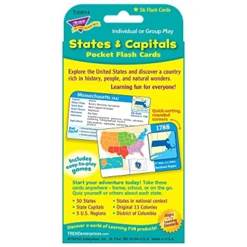 Interactive States & Capitals Flash Cards for Kids