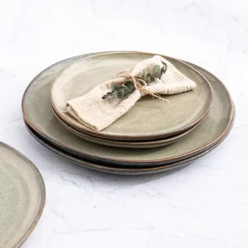 AmorArc Handmade Reactive Glaze Dinner Plates Set