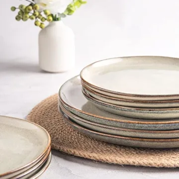 AmorArc Handmade Reactive Glaze Dinner Plates Set