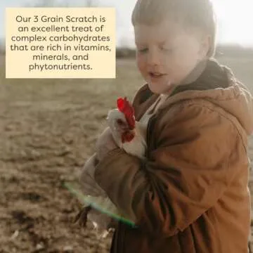 Scratch and Peck 3 Grain Scratch Chicken and Duck Supplemental Grain - 40 lbs Bag - Corn-Free and Soy-Free - 9.8% Protein, Certified Organic and Non-GMO Project Verified Chicken Food