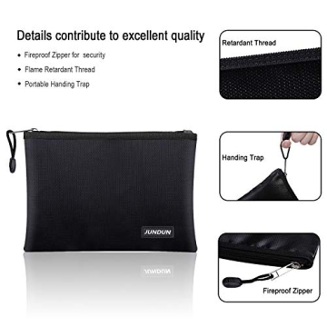 JUNDUN Fireproof Document Bags for Ultimate Protection