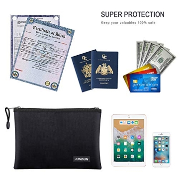 JUNDUN Fireproof Document Bags for Ultimate Protection