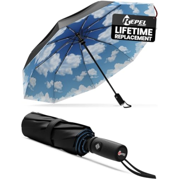 Repel Umbrella Windproof Travel Umbrellas for Rain - Easy Auto Open Close, Durable & Compact Umbrell...