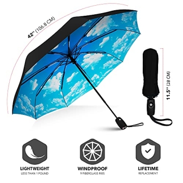 Repel Windproof Travel Umbrella - Compact & Durable