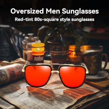 Stylish Dollger Oversized Square Aviator Sunglasses