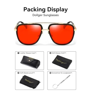 Stylish Dollger Oversized Square Aviator Sunglasses