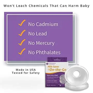 Milkies Milk-Saver On-The-Go, Breast Milk Collecting Shells and Nipple Shield, Discreet and Silicone-Free Catcher for Breastmilk, Collector Cups for Nursing & Breastfeeding, Holds More Than 1oz