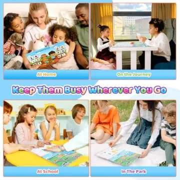 Love&Mini Montessori Toy Busy Book for Toddler - Preschool Learning Activitie Book 32 Themes for 3+ Years Old Girls Boys Birthday Gift Autism Sensory Busy Book for Kids