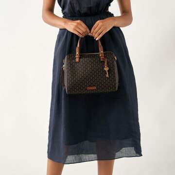 Fossil Women's Rachel Satchel Handbag for Everyday Use