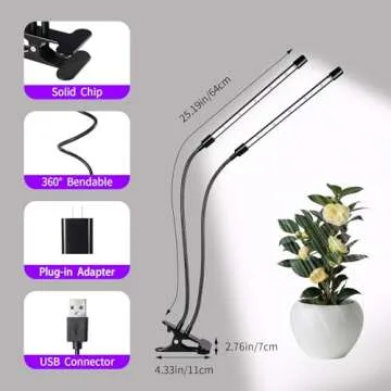 RWNTAO Full Spectrum LED Grow Lights for Indoor Plants