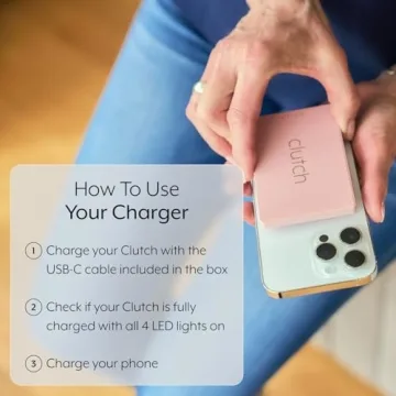 Clutch Pro USB-C Portable Charger - Sleek & Compact
