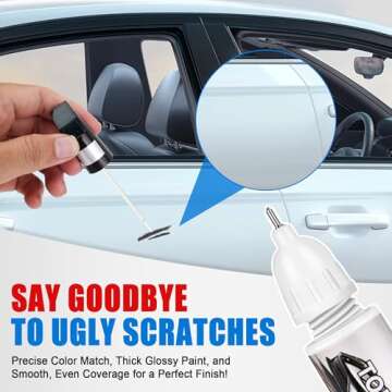 Touch Up Paint for Cars, White Car Paint Touch Up, Car Paint Scratch Repair, Auto Paint Repair Pen, Professional Seamless Coverage, Color Accurate, Long lasting Adhension, Fast Drying