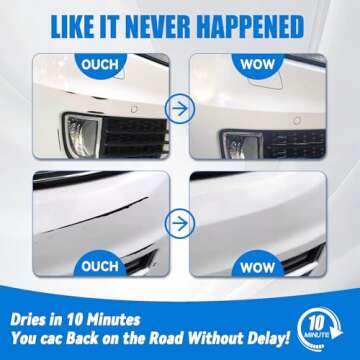 Touch Up Paint for Cars, White Car Paint Touch Up, Car Paint Scratch Repair, Auto Paint Repair Pen, Professional Seamless Coverage, Color Accurate, Long lasting Adhension, Fast Drying