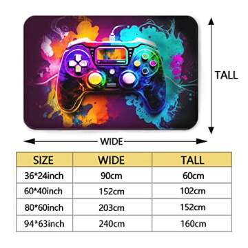 NEBOTON Gaming Rug - Boys Bedroom Carpet, Gamers' Essential, 60x40inches