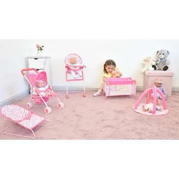 KOOKAMUNGA Kids Baby Doll Stroller Set for Ages 3+