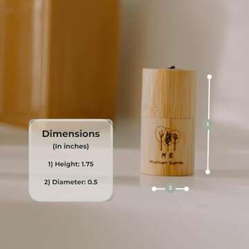 Vegan Biodegradable Bamboo Charcoal Dental Floss with Refillable Bamboo Container | Free Refill | Natural Candelilla Wax | 55yds x2 | Peppermint Essential Oil | Eco Friendly | Zero Waste Oral Care