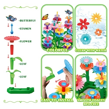 BainGesk Flower Gardening Set for Kids 3-6 | STEM Toy